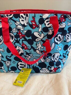 Disney Store Mickey Mouse Insulated Cooler Tote Lunch Bag NWT